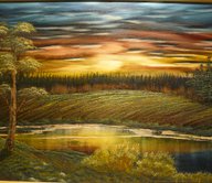 "Evening at the sunset". 2012. Olja på duk, 40x50 cm.